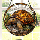Turtle Sun Catcher Decoration Stained Glass Window Hanging