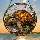 Turtle Sun Catcher Decoration Stained Glass Window Hanging