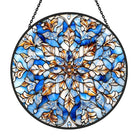 Whimsical Snowflake Sun Catcher Decoration Stained Glass Window Hanging