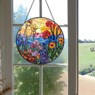 Wildflowers Sun Catcher Decoration Stained Glass Window Hanging